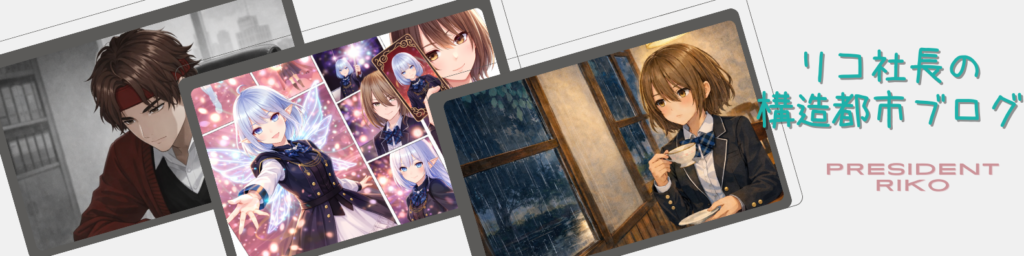リコ社長小説シリーズ|構造都市ブログの物語ビジュアル