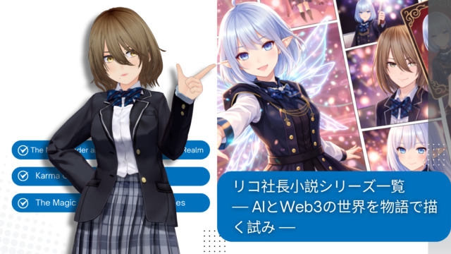 リコ社長小説シリーズ一覧｜AIとWeb3の世界を物語で描く構造都市ブログの小説紹介ビジュアル